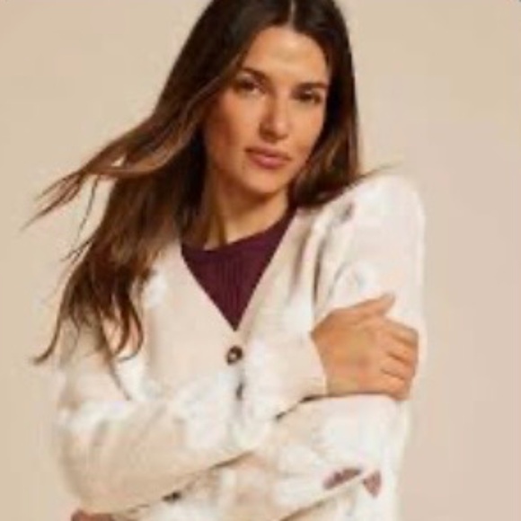 Maurice’s Fuzzy Floral Button Front Cardigan - Picture 2 of 4